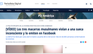 Los tres macarras musulmanes violan a una sueca inconsciente y lo emiten en Facebook