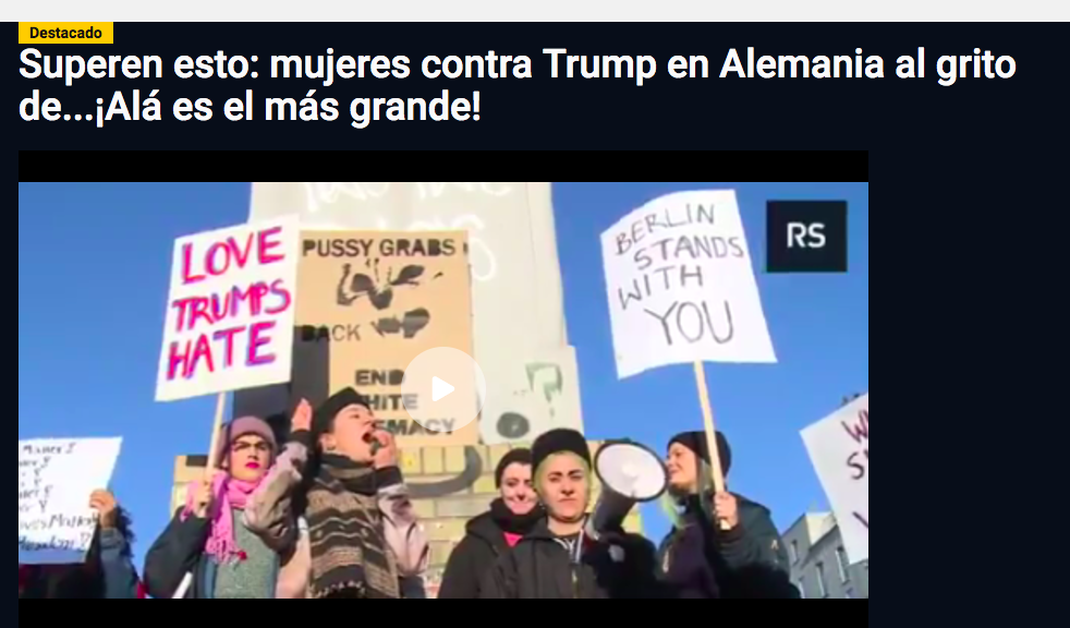 Periodista Digital: Superen esto: mujeres contra Trump en Alemania al grito de...¡Alá es el más grande!